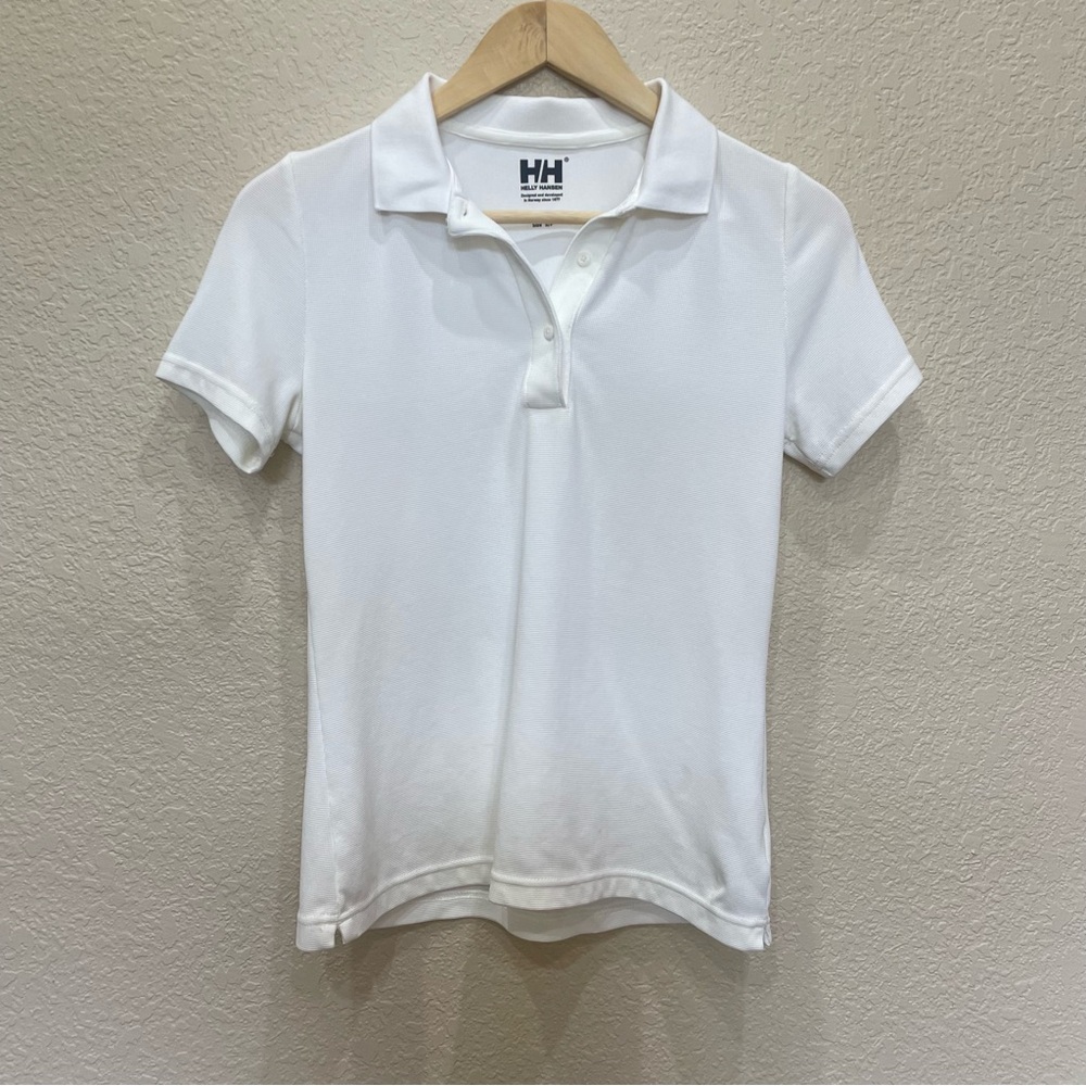 Helly Hansen Women's Crew Technical Polo in White Small Golf Tennis Performance